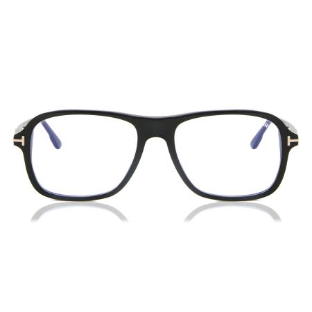Tom Ford FT5806-B 001 Blauw-Light Block Zwart Heren Bril