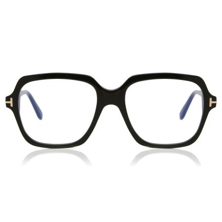 Tom Ford FT5908-B 001 Blauw-Light Block Zwart Dames Bril