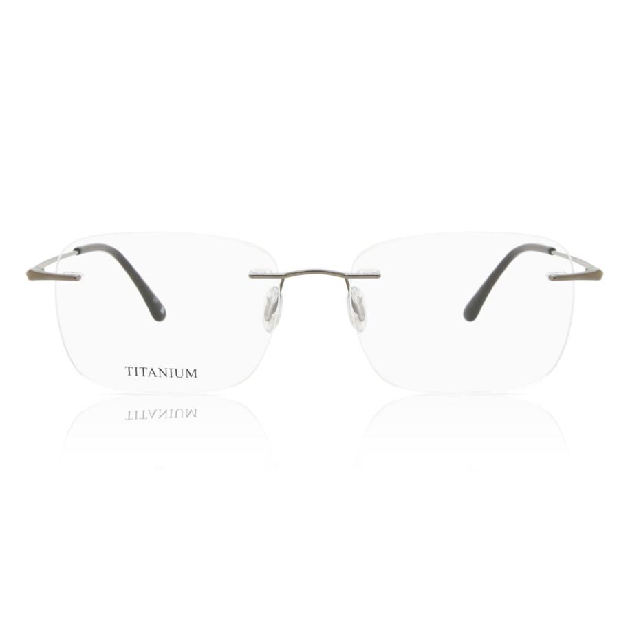 Heren Vierkant Randloos Titanium Grijs Bril - Anti-Blauwlichtglazen - SmartBuy Collection