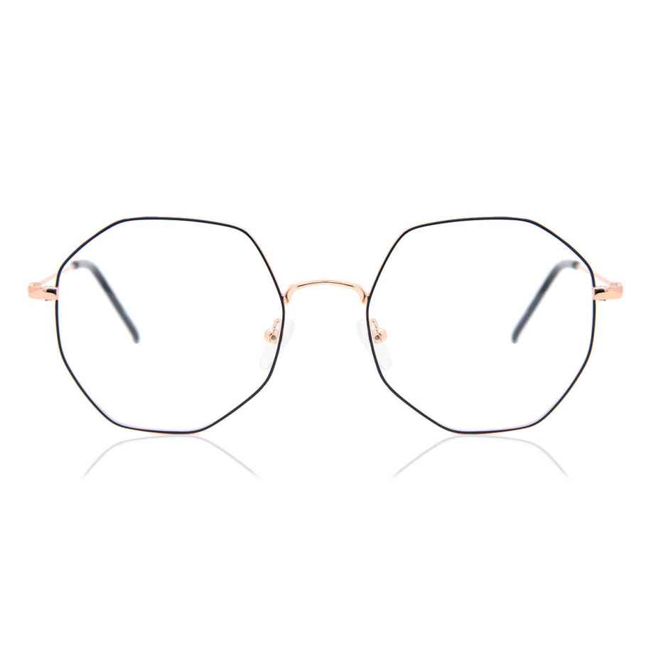 Dames Geometric Volledige rand Metaal Blauw Bril - Anti-Blauwlichtglazen - SmartBuy Collection