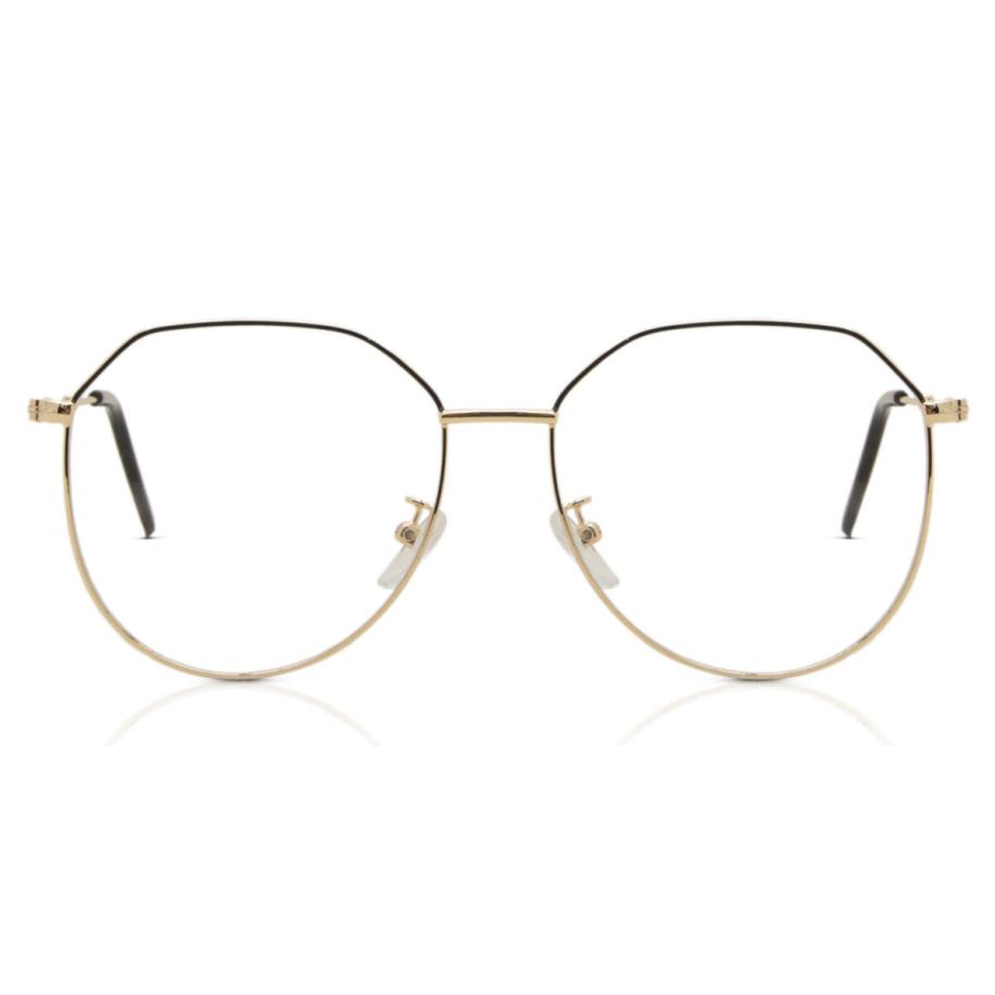Heren Ovaal Volledige rand Metaal Zwart Bril - Anti-Blauwlichtglazen - SmartBuy Collection
