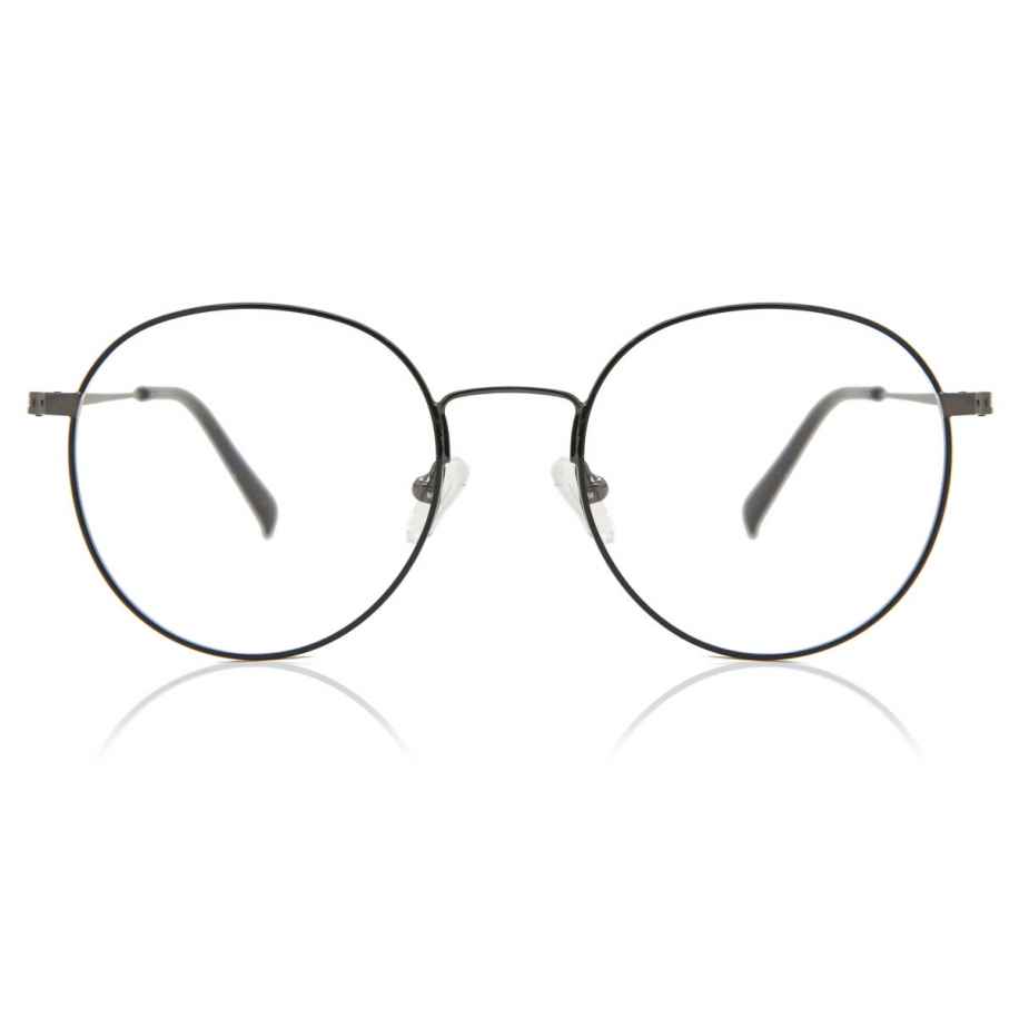 Heren Ovaal Volledige rand Metaal Grijs Bril - Anti-Blauwlichtglazen - SmartBuy Collection