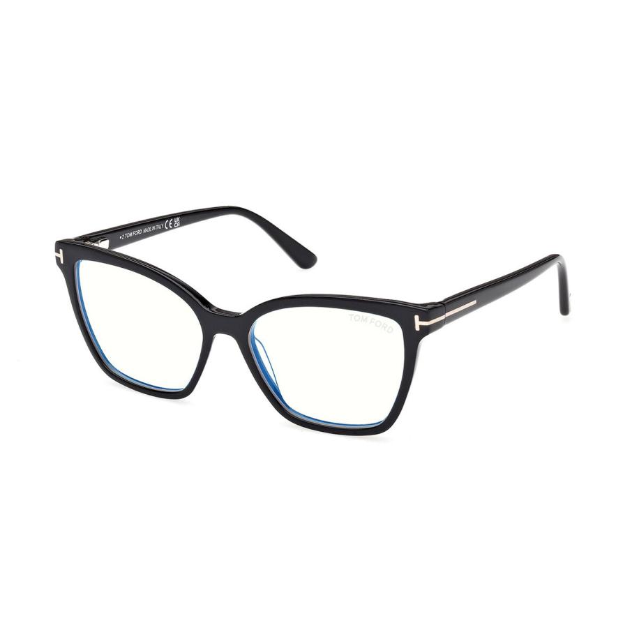 Tom Ford FT5641-B with Clip-On 5 Blauw-Light Block Zwart Dames Bril