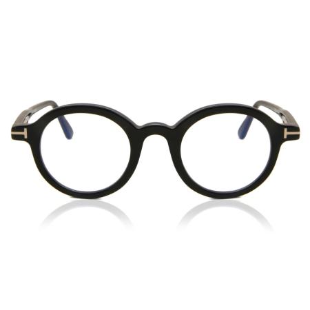Tom Ford FT5664-B 001 Blauw-Light Block Zwart Heren Bril