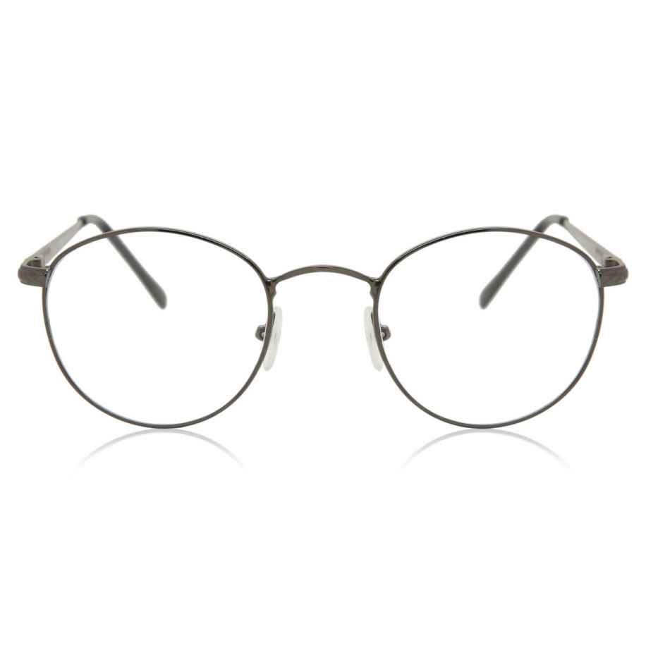 Heren Ovaal Volledige rand Metaal Zilver Bril - Anti-Blauwlichtglazen - SmartBuy Collection