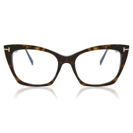 Tom Ford FT5709-B 052 Blauw-Light Block Tortoiseshell Dames Bril