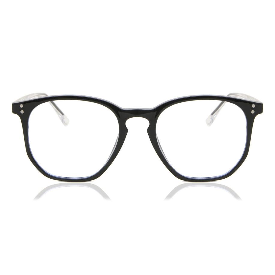 Heren Vierkant Volledige rand Plastic Zwart Bril - Anti-Blauwlichtglazen - SmartBuy Collection