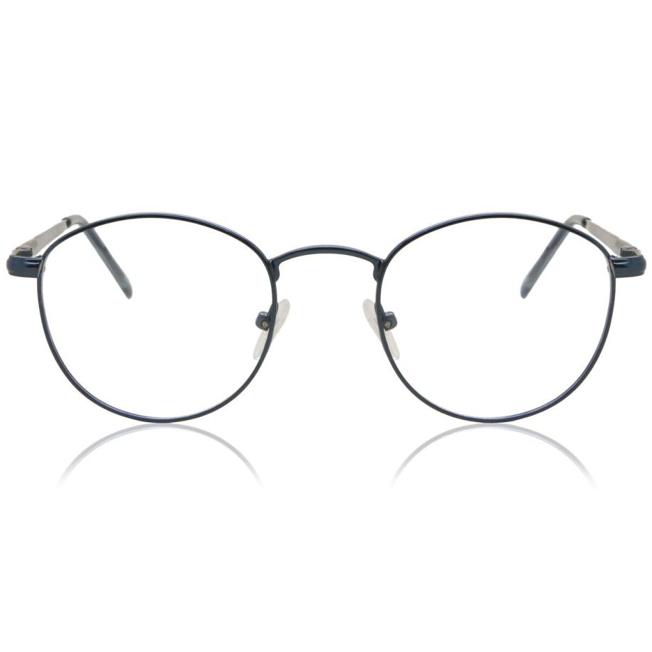 Heren Ovaal Volledige rand Metaal Blauw Bril - Anti-Blauwlichtglazen - SmartBuy Collection