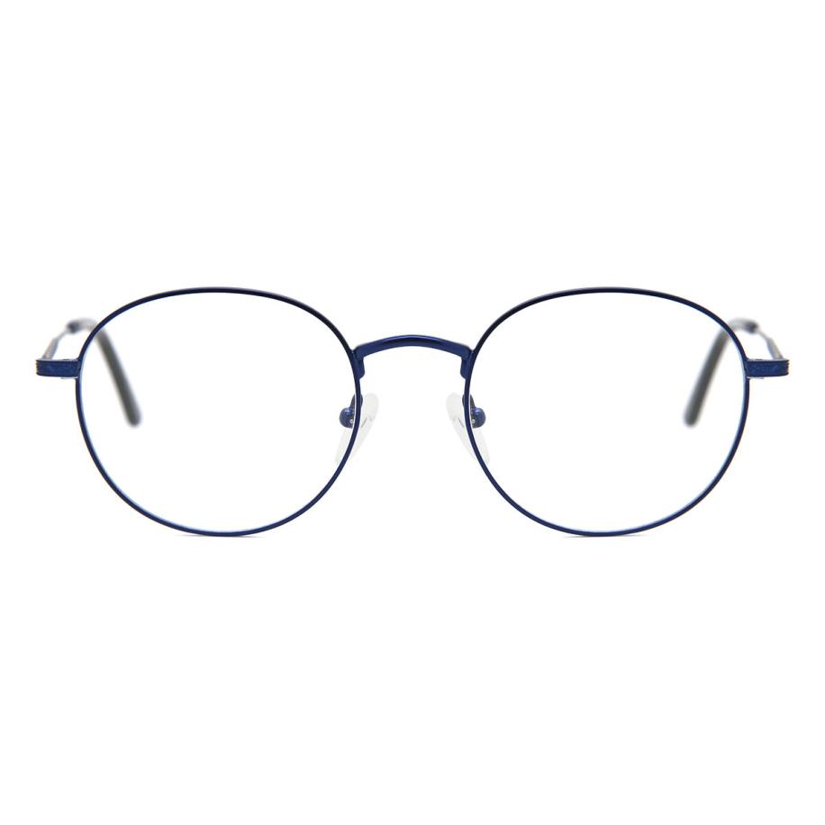 Heren Rond Volledige rand Metaal Blauw Bril - Anti-Blauwlichtglazen - SmartBuy Collection