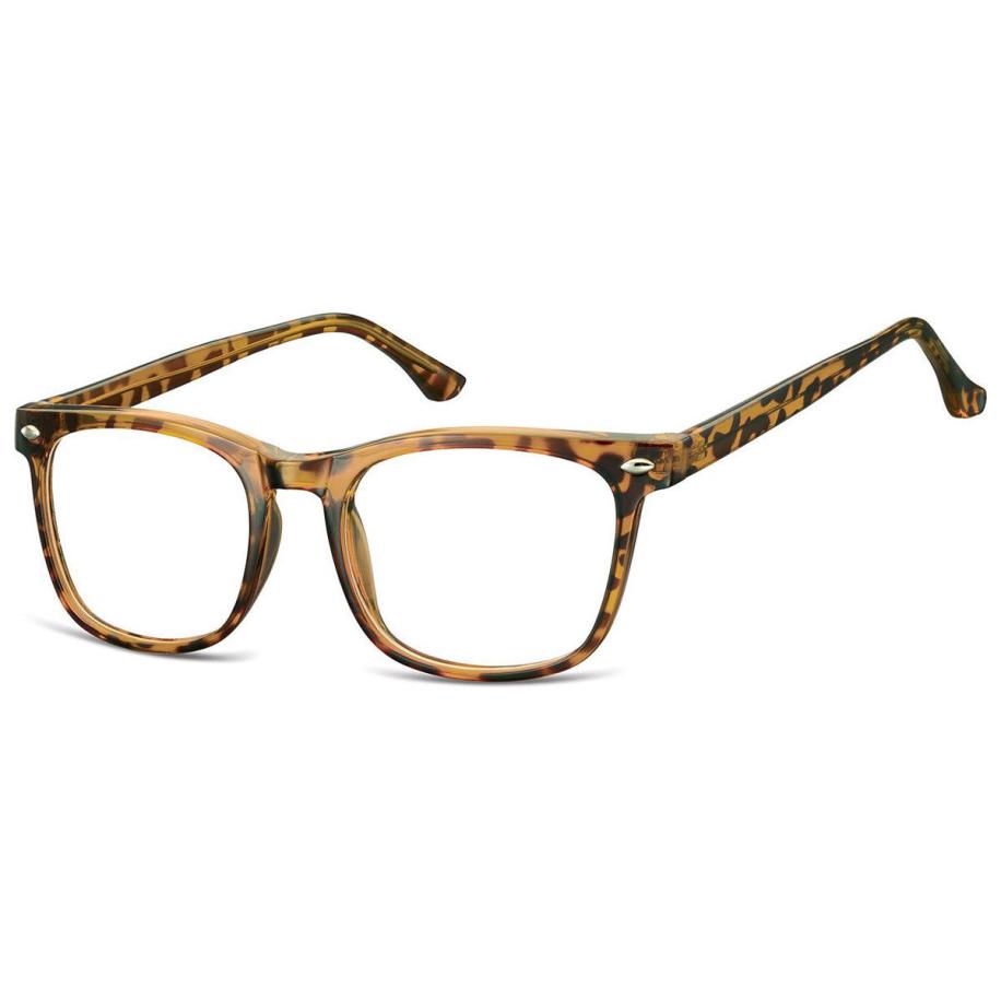 Heren Vierkant Volledige rand Plastic Tortoiseshell Bril - Anti-Blauwlichtglazen - SmartBuy Collection
