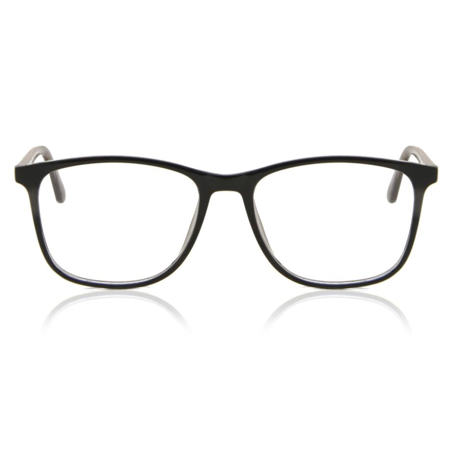 Heren Vierkant Volledige rand Plastic Zwart Bril - Anti-Blauwlichtglazen - SmartBuy Collection