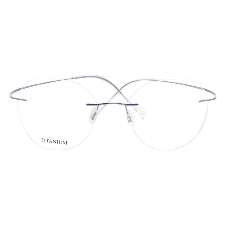 Heren Ovaal Randloos Titanium Purple Bril - Anti-Blauwlichtglazen - SmartBuy Collection