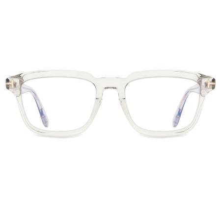 Tom Ford FT6032-B 020 Blauw-Light Block Doorzichtig Heren Bril