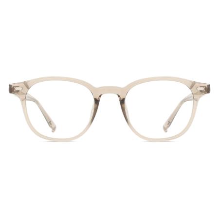 Heren Ovaal Volledige rand Plastic Bruin Bril - Anti-Blauwlichtglazen - Arise Collective