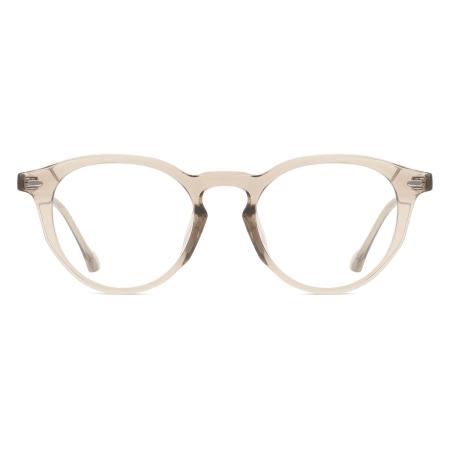 Heren Ovaal Volledige rand Plastic Bruin Bril - Anti-Blauwlichtglazen - Arise Collective