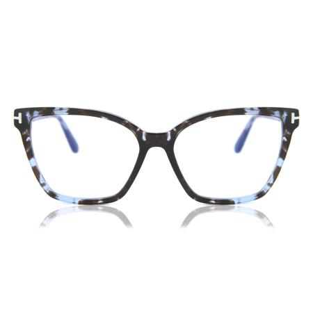 Tom Ford FT5812-B 055 Blauw-Light Block Tortoiseshell Dames Bril