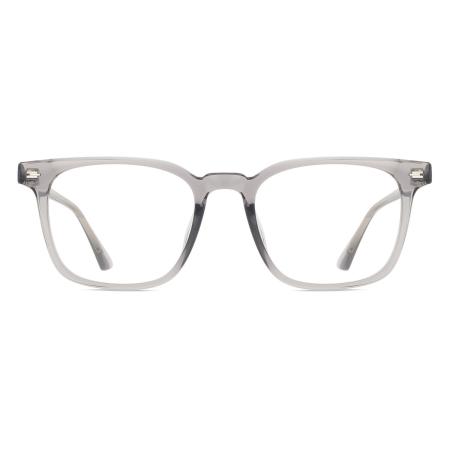 Heren Vierkant Volledige rand Plastic Doorzichtig Bril - Anti-Blauwlichtglazen - Arise Collective