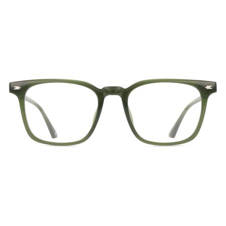 Heren Vierkant Volledige rand Plastic Bruin Bril - Anti-Blauwlichtglazen - Arise Collective