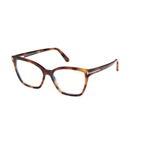 Tom Ford FT5812-B 053 Blauw-Light Block Tortoiseshell Dames Bril