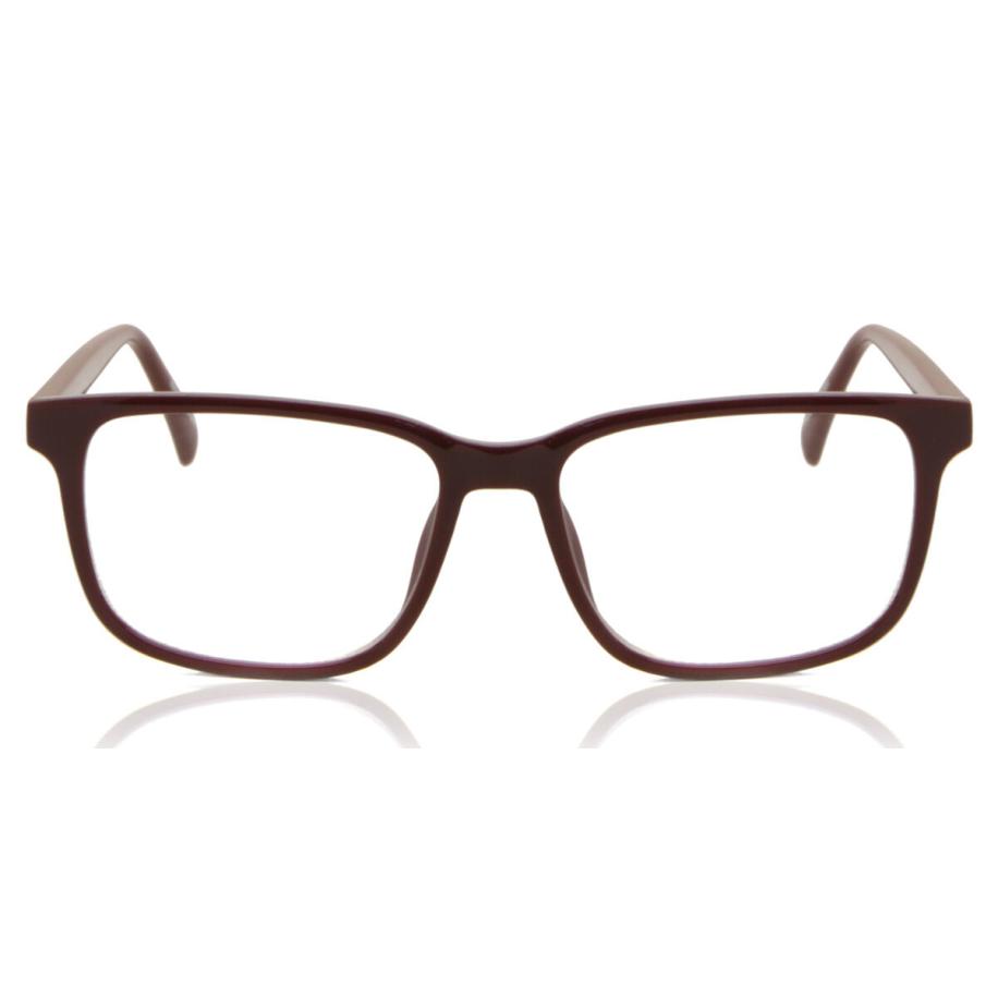 Heren Vierkant Volledige rand Plastic Bordeaux Bril - Anti-Blauwlichtglazen - SmartBuy Collection