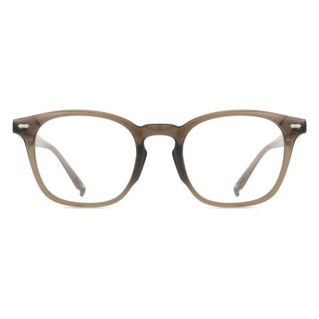 Heren Vierkant Volledige rand Plastic Bruin Bril - Anti-Blauwlichtglazen - Arise Collective