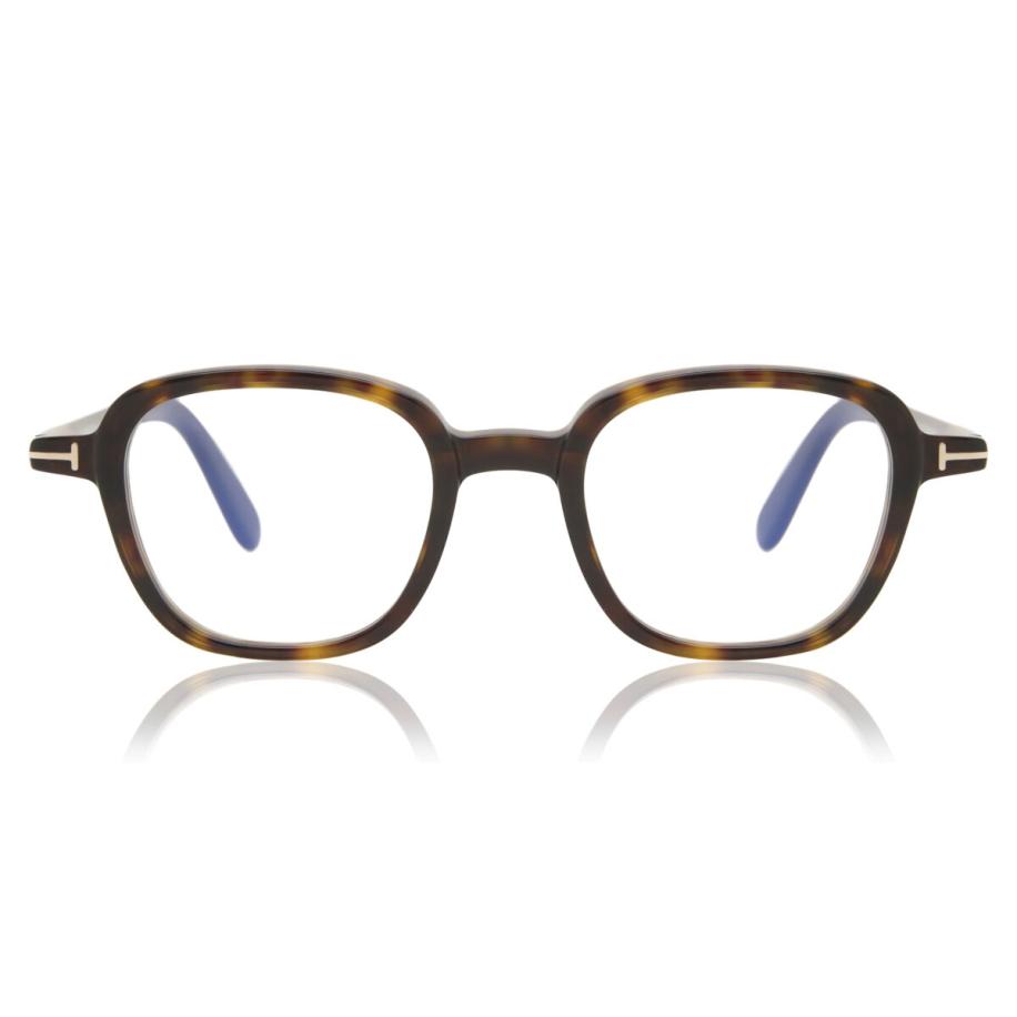 Tom Ford FT5837-B 52 Blauw-Light Block Tortoiseshell Heren Bril