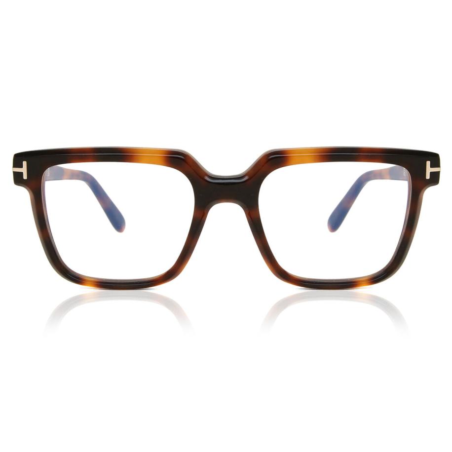 Tom Ford FT5889-B 53 Blauw-Light Block Tortoiseshell Heren Bril