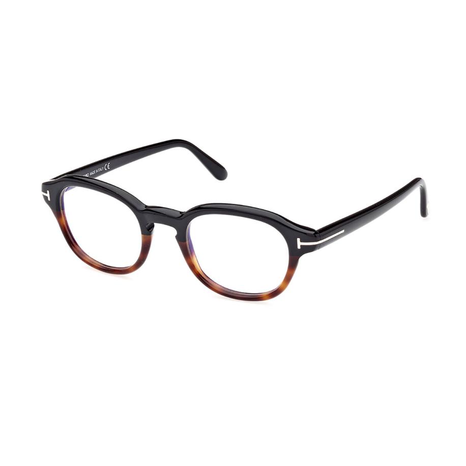 Tom Ford FT5871-B 5 Blauw-Light Block Tortoiseshell Heren Bril