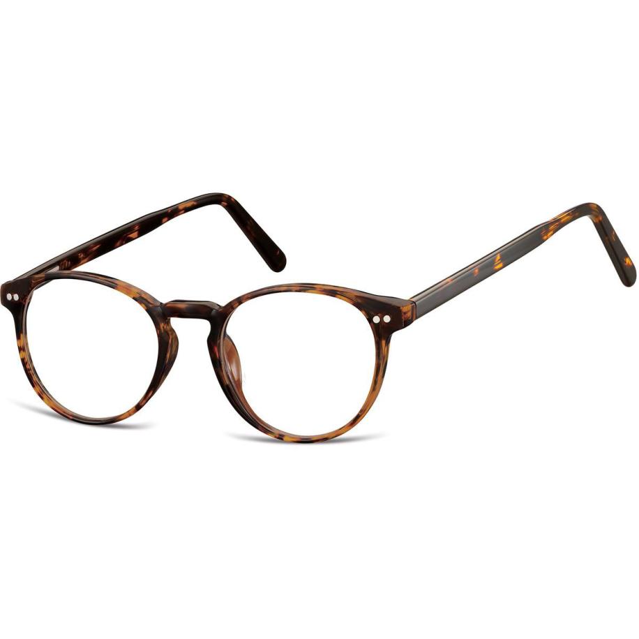 Heren Ovaal Volledige rand Plastic Tortoiseshell Bril - Anti-Blauwlichtglazen - SmartBuy Collection