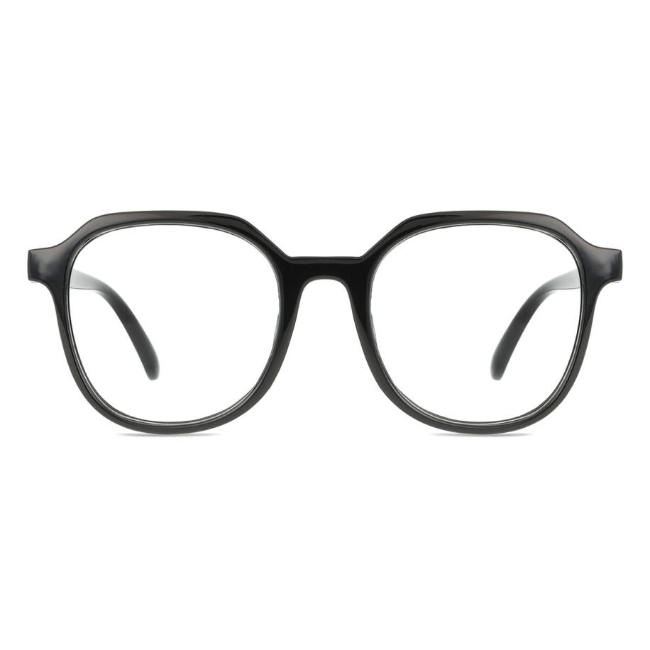 Heren Vierkant Volledige rand Plastic Zwart Bril - Anti-Blauwlichtglazen - SmartBuy Collection