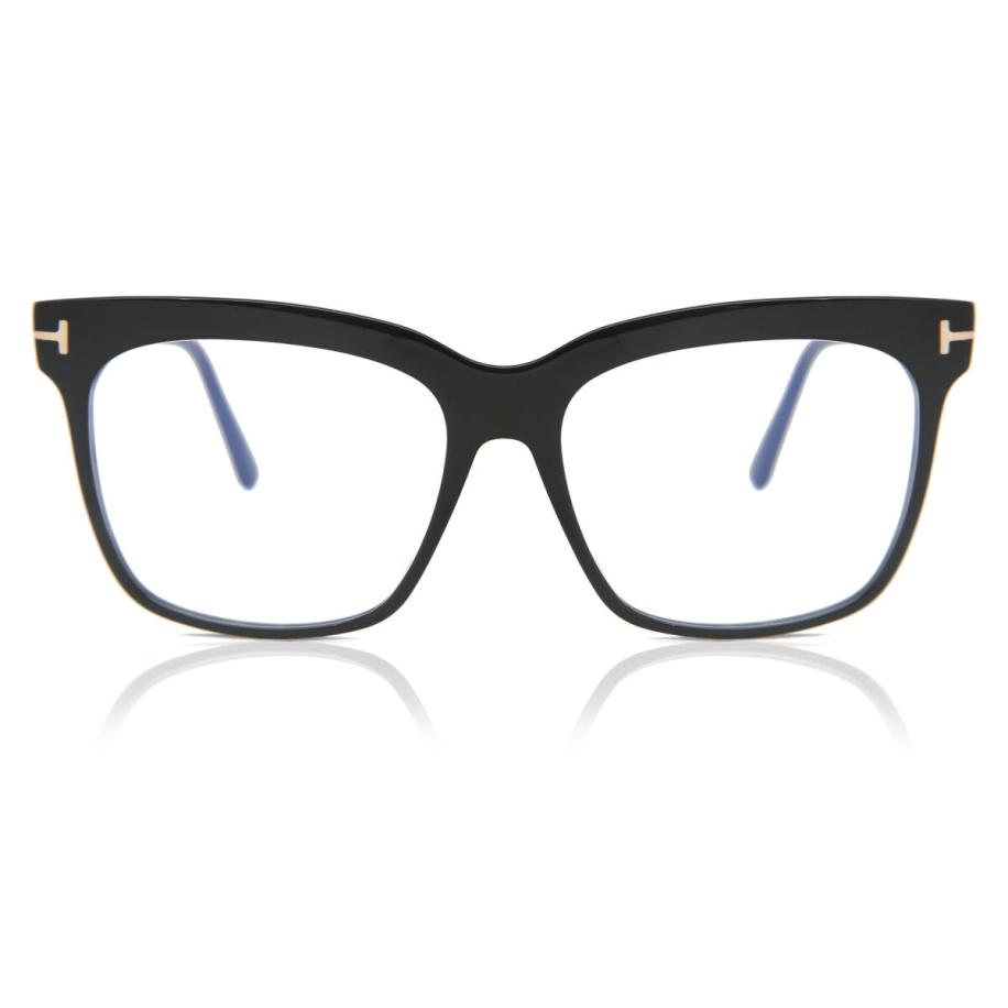 Tom Ford FT5768-B 1 Blauw-Light Block Zwart Dames Bril