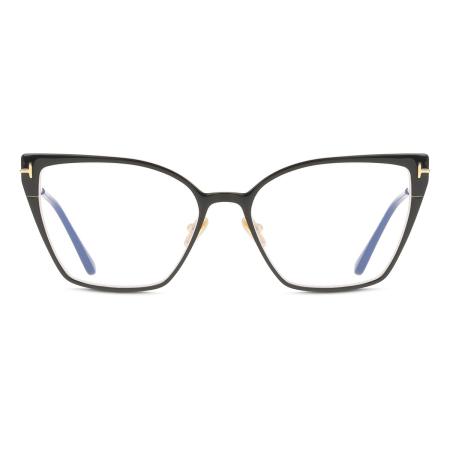 Tom Ford FT6051-B 001 Blauw-Light Block Zwart Dames Bril
