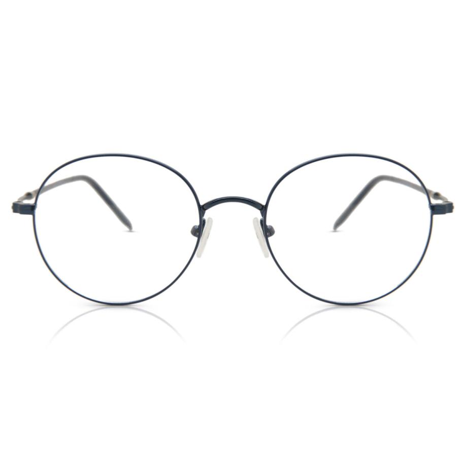 Heren Rond Volledige rand Metaal Blauw Bril - Anti-Blauwlichtglazen - SmartBuy Collection