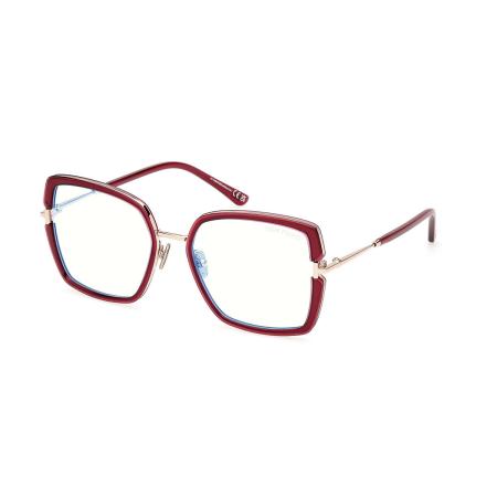 Tom Ford FT5985-B 075 Blauw-Light Block Roze Dames Bril