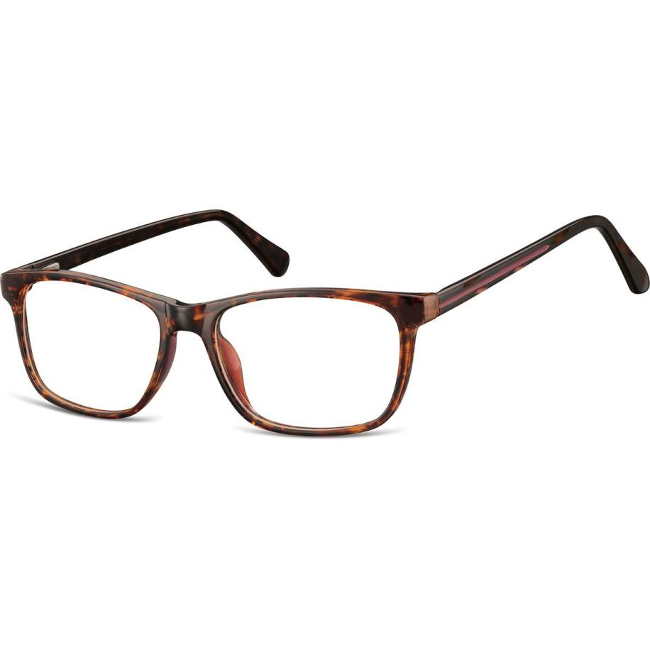 Heren Rechthoek Volledige rand Plastic Tortoiseshell Bril - Anti-Blauwlichtglazen - SmartBuy Collection