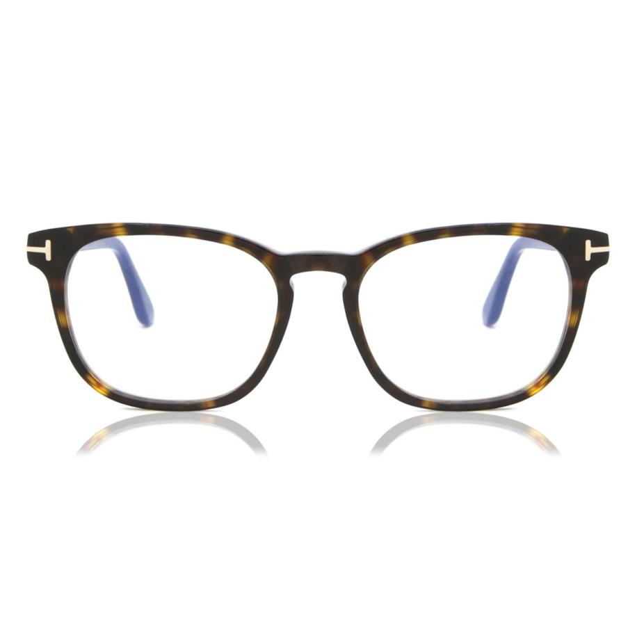 Tom Ford FT5868-B 52 Blauw-Light Block Tortoiseshell Heren Bril