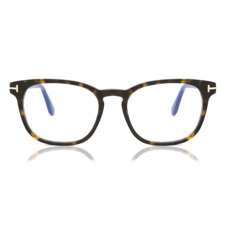 Tom Ford FT5868-B 052 Blauw-Light Block Tortoiseshell Heren Bril