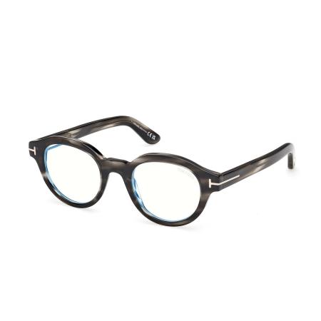 Tom Ford FT6037-B 056 Blauw-Light Block Tortoiseshell Heren Bril