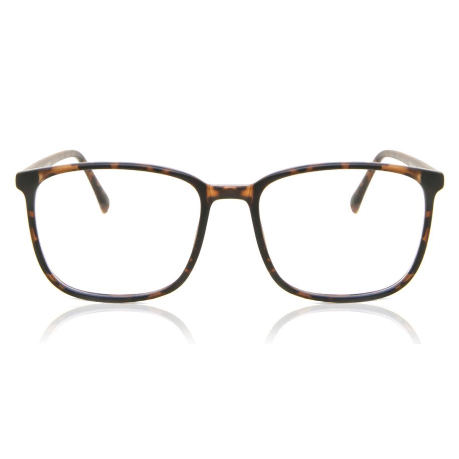 Heren Vierkant Volledige rand Plastic Tortoiseshell Bril - Anti-Blauwlichtglazen - SmartBuy Collection