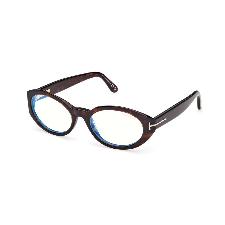 Tom Ford FT6067-B 52 Blauw-Light Block Tortoiseshell Dames Bril