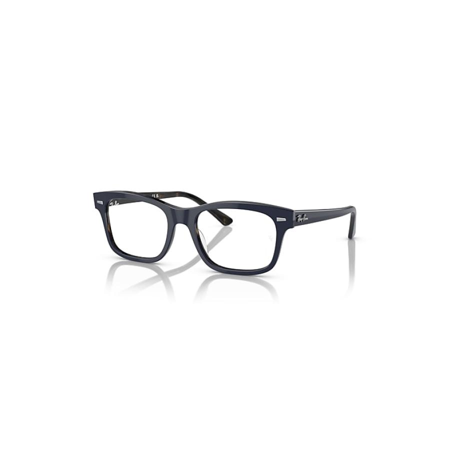Ray-Ban Burbank Optics Blauw Op Havana montuur Helder glazen Gepolariseerd 54-19