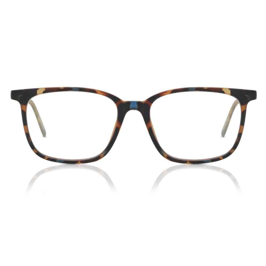 Heren Ovaal Volledige rand Plastic Tortoiseshell Bril - Anti-Blauwlichtglazen - SmartBuy Collection