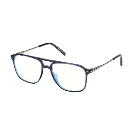 Tom Ford FT5665-B 090 Blauw-Light Block Blauw Heren Bril