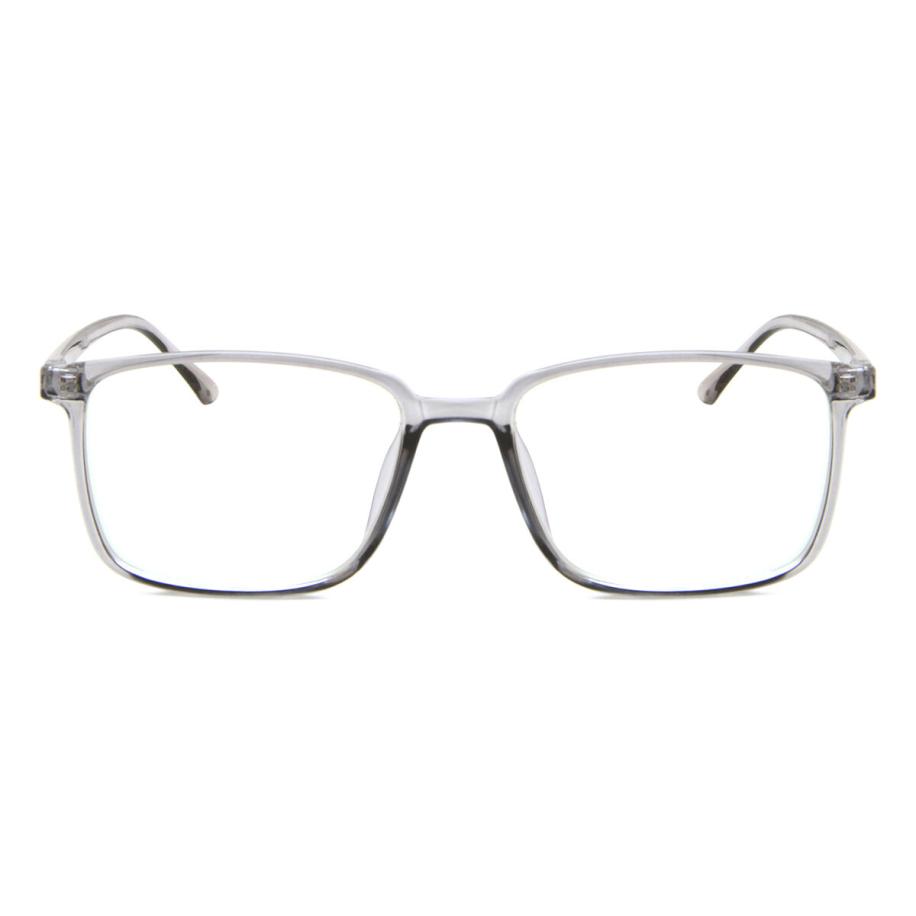 Heren Rechthoek Volledige rand Plastic Doorzichtig Bril - Anti-Blauwlichtglazen - SmartBuy Collection