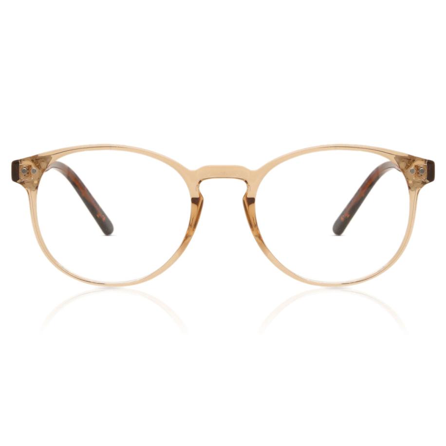 Heren Ovaal Volledige rand Plastic Bruin Bril - Anti-Blauwlichtglazen - SmartBuy Collection