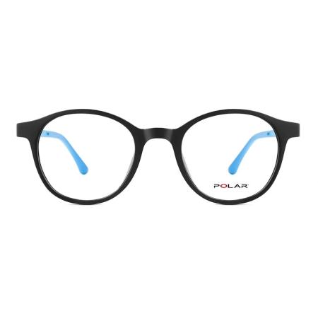 Polar 533 Kinder With Clip-On 47 Zwart Kinder Bril