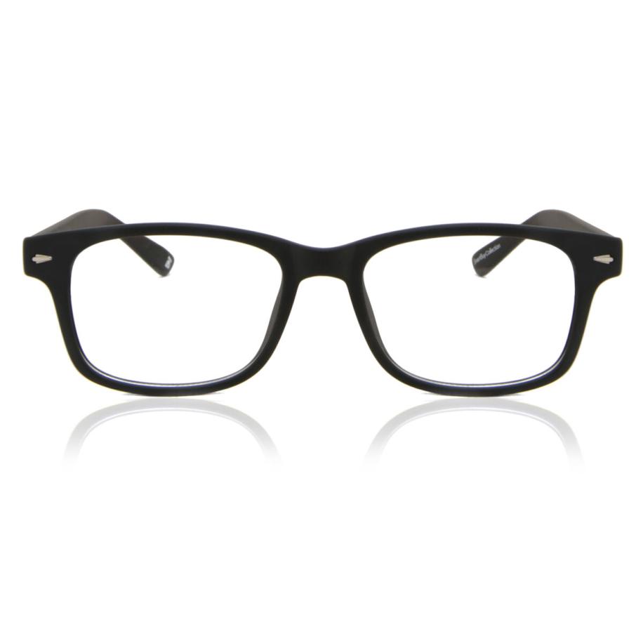 Heren Rechthoek Volledige rand Plastic Zwart Bril - Anti-Blauwlichtglazen - SmartBuy Collection