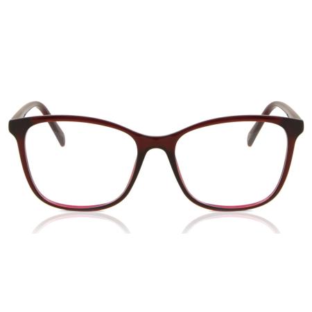 Heren Vierkant Volledige rand Plastic Bordeaux Bril - Anti-Blauwlichtglazen - SmartBuy Collection