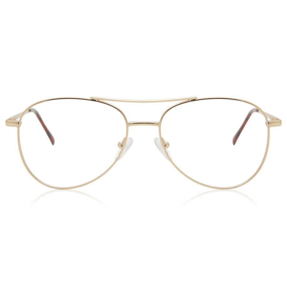 Heren Piloot Volledige rand Metaal Goud Bril - Anti-Blauwlichtglazen - SmartBuy Collection