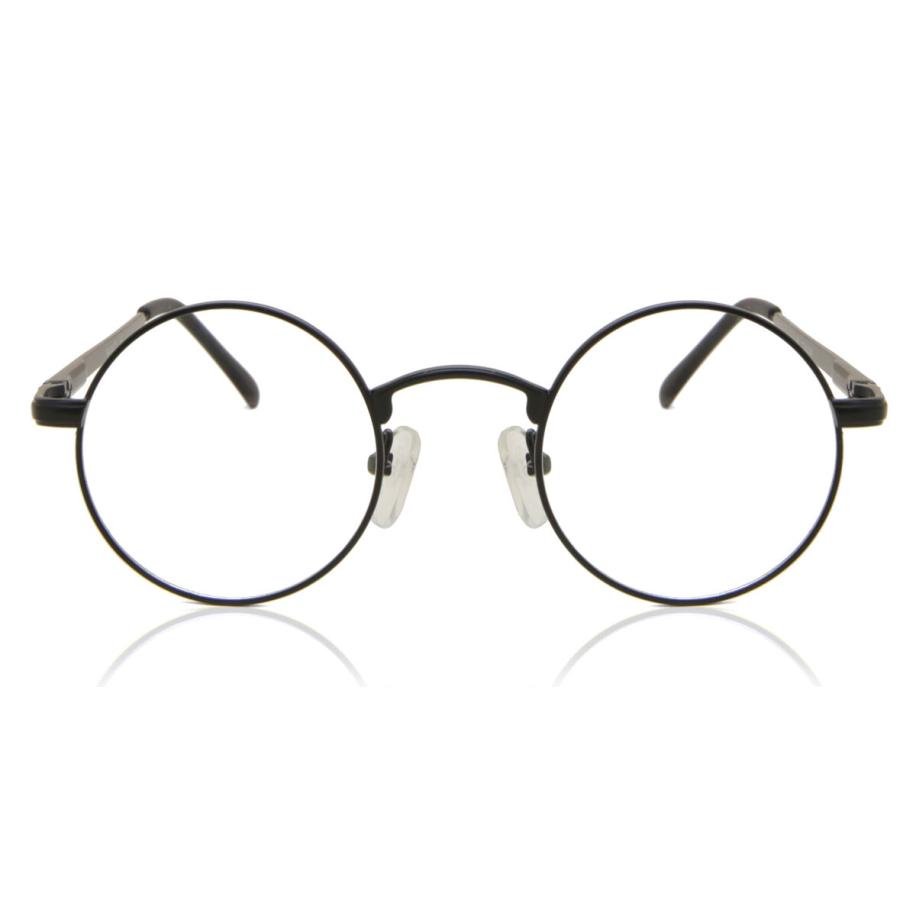 Heren Rond Volledige rand Metaal Zwart Bril - Anti-Blauwlichtglazen - SmartBuy Collection